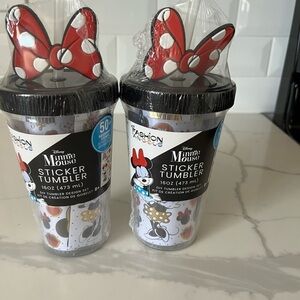 Disney Minnie Mouse Sticker Tumbler Diy Desing Set Of 2  Fashion Angel